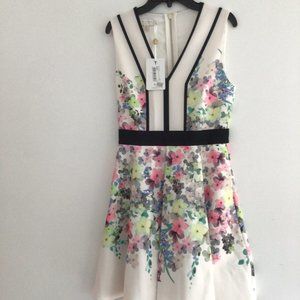 NWT Ted Baker London Solarh Pergola Printed Paneled Skater Dress Size 1(…